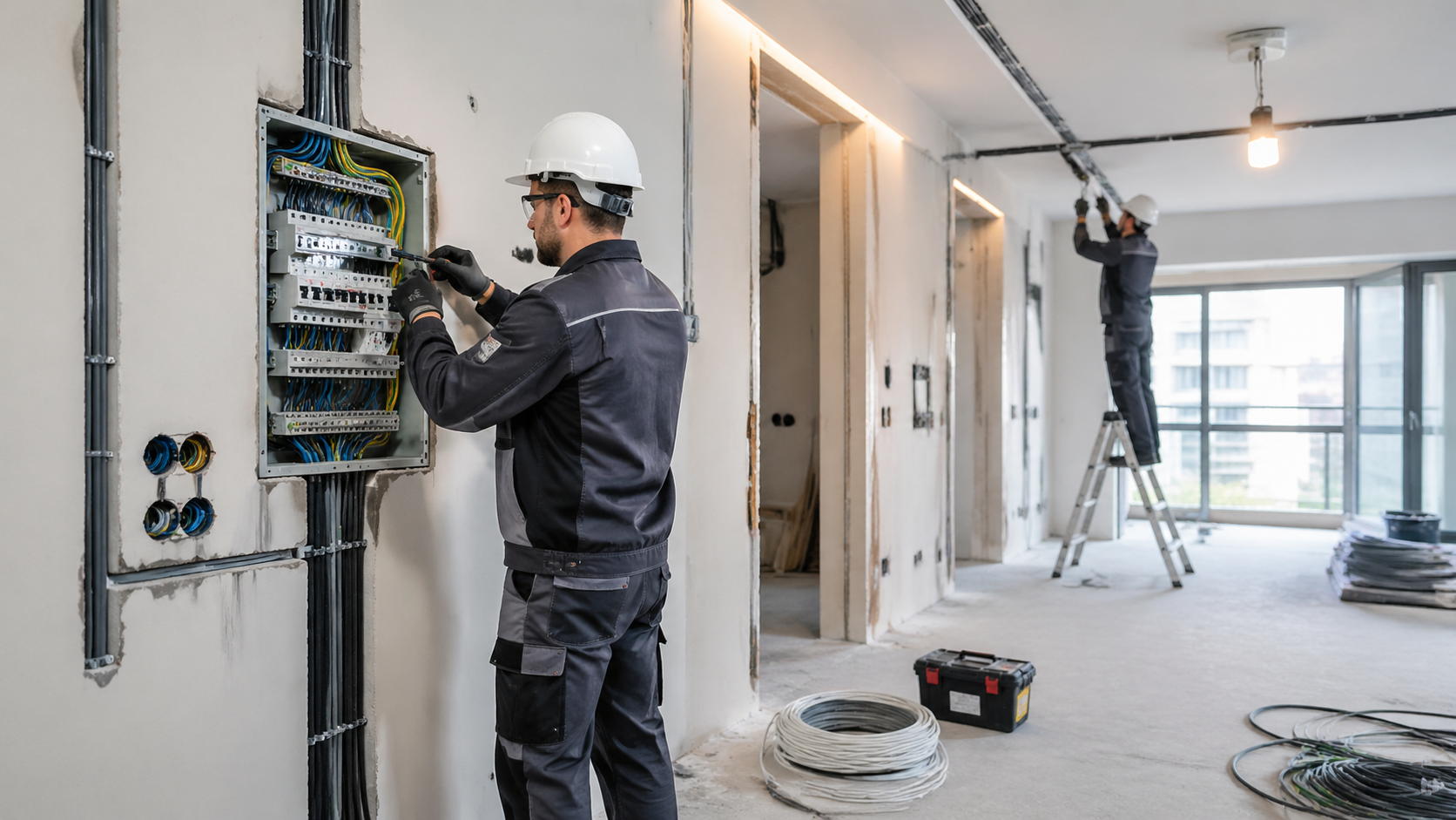 Электромонтаж квартиры 85 м²