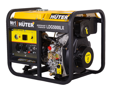 Электрогенератор дизельный LDG 5000LX Huter