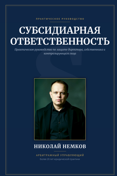 Обложка книги Николая Немкова «Субсидиарная ответственность»