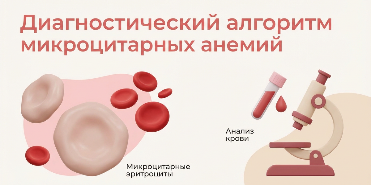 Диагностический алгоритм микроцитарных анемий