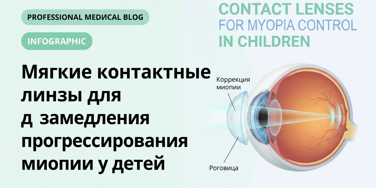 Мягкие контактные линзы для замедления прогрессирования миопии у детей
