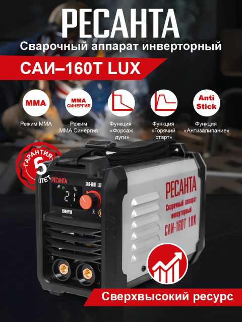 Сварочный аппарат инверторный САИ-160Т LUX Ресанта