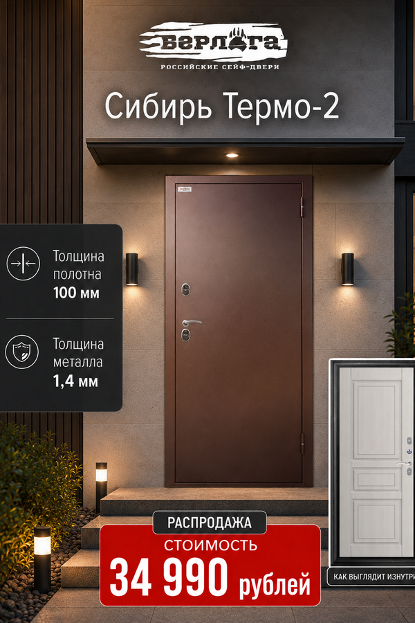 Входная дверь с терморазрывом «Сибирь Термо-2» — входная дверь с терморазрывом