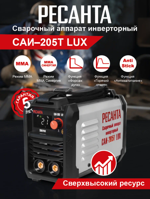 Сварочный аппарат инверторный САИ-205Т LUX Ресанта