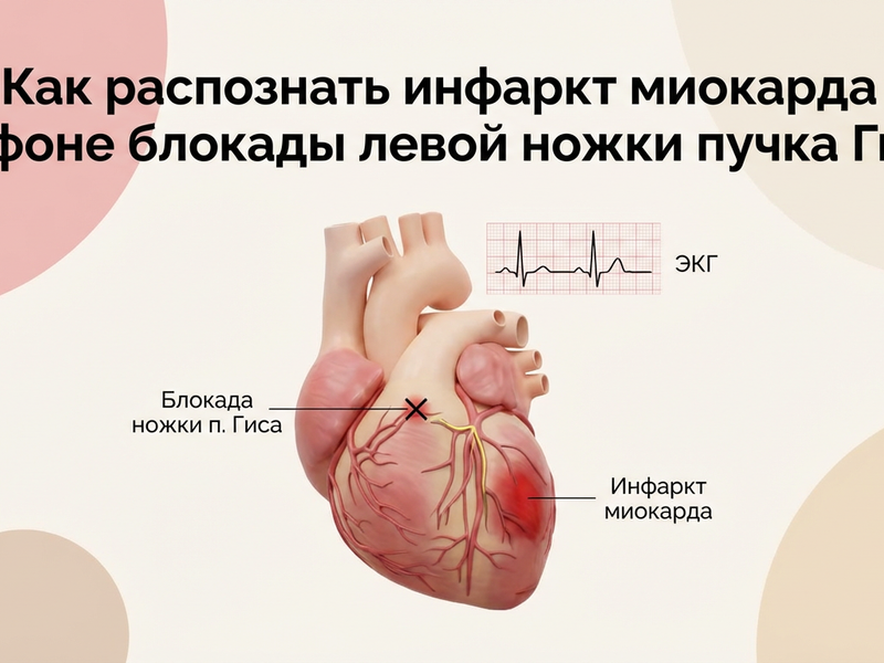 Как распознать инфаркт миокарда на фоне блокады левой ножки пучка Гиса