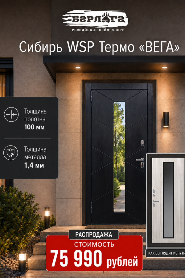 Входная дверь с терморазрывом WSP «ВЕГА» — входная дверь с терморазрывом