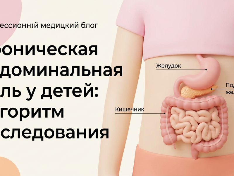 Хроническая абдоминальная боль у детей: алгоритм обследования и критерии направления к узким специалистам
