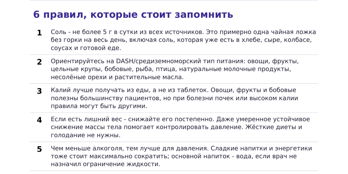 Питание при артериальной гипертензии: что отдавать пациенту