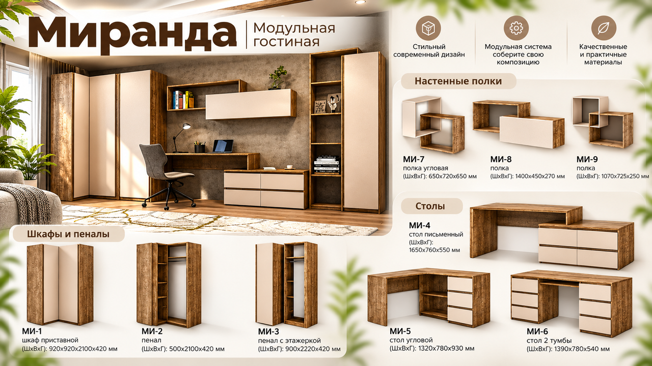 Модульная гостиная «Миранда» — фото 1
